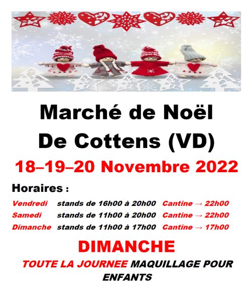 Marché de Noël de Cottens.
